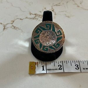 Sterling silver and turquoise inlay pin/pendant